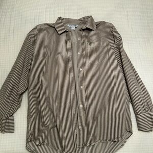 Womens Striped Brown Shirt